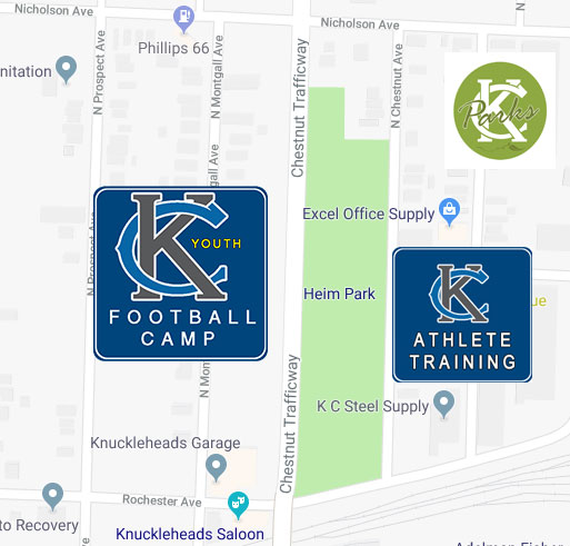 Heim Park is located in the East Bottoms of Kansas City Missouri and is the outdoor field of the Kansas City Athlete Training Facility