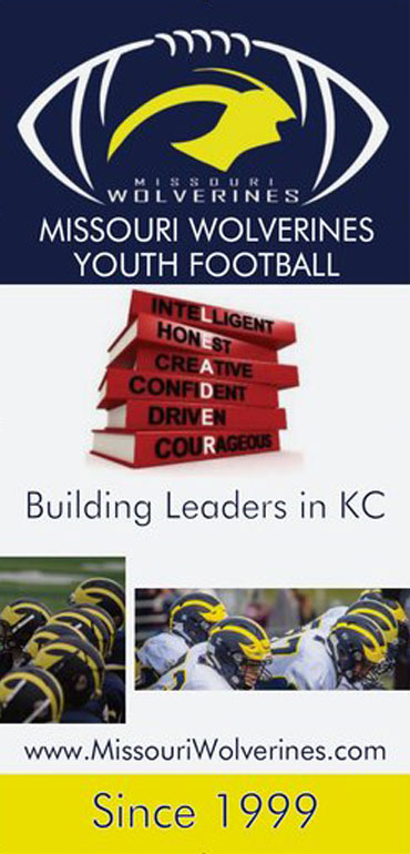 Missouri Wolverines Youth Tackle and Flag Football in Kansas City Missouri find us at www.missouriwolverines.com