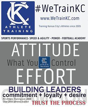 Kansas City Athlete Training offering athletic sports performance training via speed and agility and weightlifting group classes and football specific training via our KCAT Football Academy in Kansas City Missouri